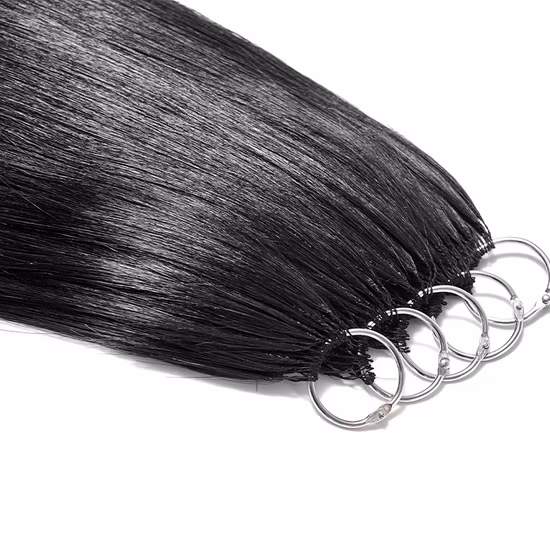 Top Quality 6D 2ND Straight Hair Pieces 100% Human Feather Hair Extensions