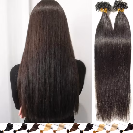 Beste Qualität, blonde Farbe, menschliches natürliches I/U/Flat-Tip-Extensions, 100 % brasilianisches Remy-Haar